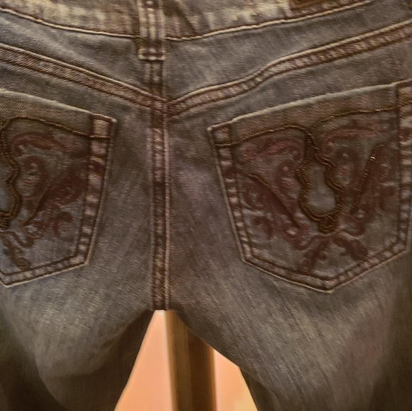 💝 Buffalo  David distressed  boot cut jeans - Picture 4 of 11